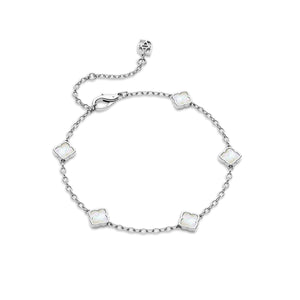 Mini Multi Clover Bracelet (Silver)