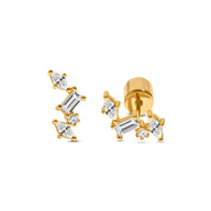 Pavé Climber Earrings (Gold)