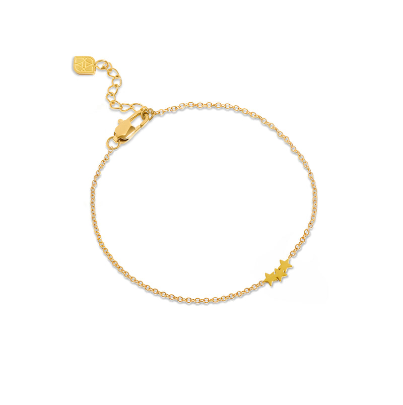 Multi Star Bracelet (Gold) - Worth £49