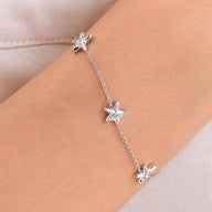 Multi Starfish Bracelet (Silver)