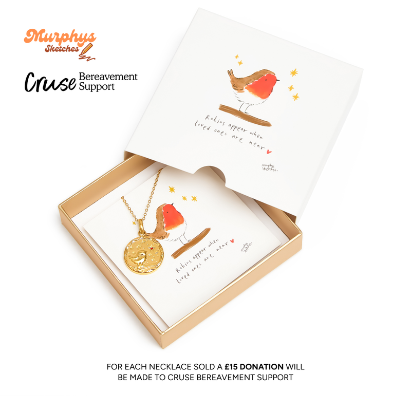 Murphys Sketches x Abbott Lyon Custom Robin Coin Necklace (Gold)