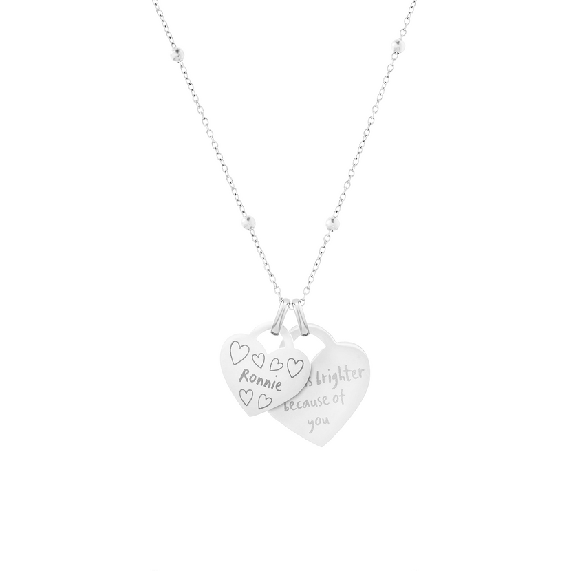 Murphys Sketches Token Heart Necklace (Silver)
