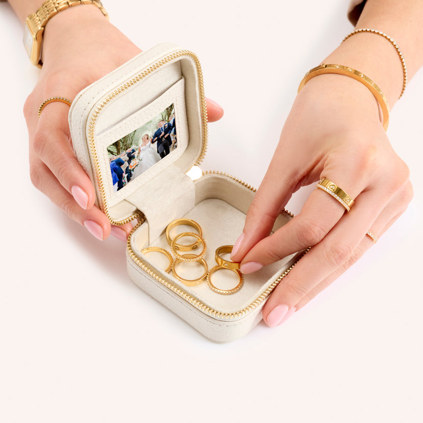 Leather Keepsake Box (Ivory)