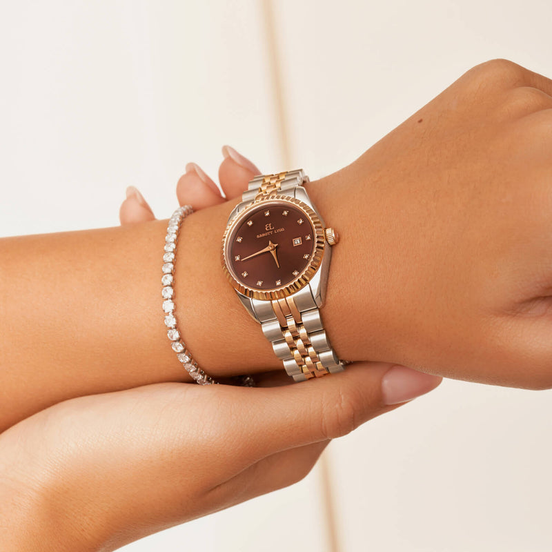 Mini Two Tone Mocha Belgravia 30 Watch
