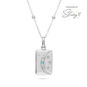 Written In The Stars Locket Necklace (Silver)