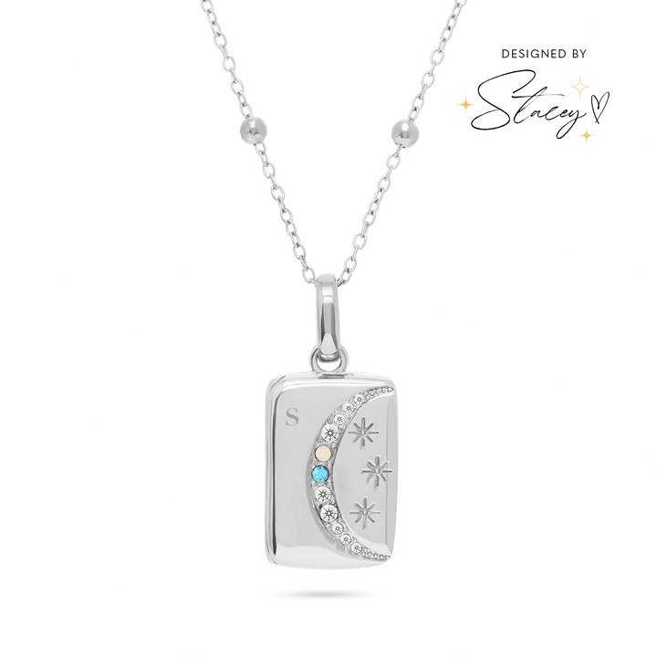 Written In The Stars Locket Necklace (Silver)