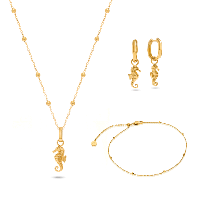 Ocean Charms Jewellery Set (Gold)