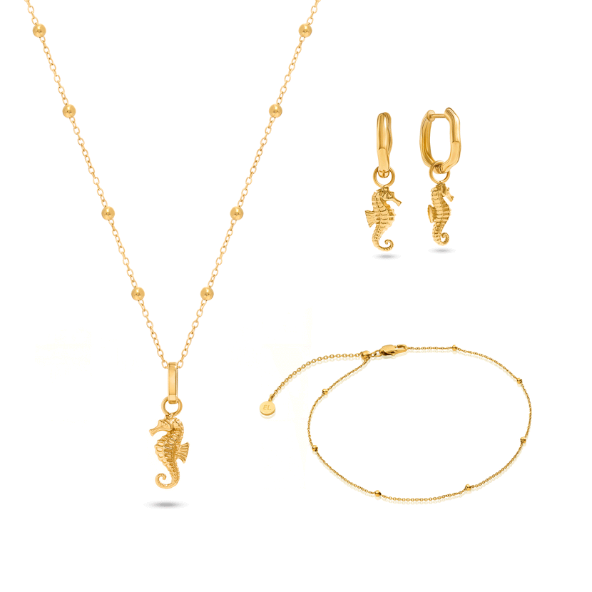 Ocean Charms Jewellery Set (Gold)