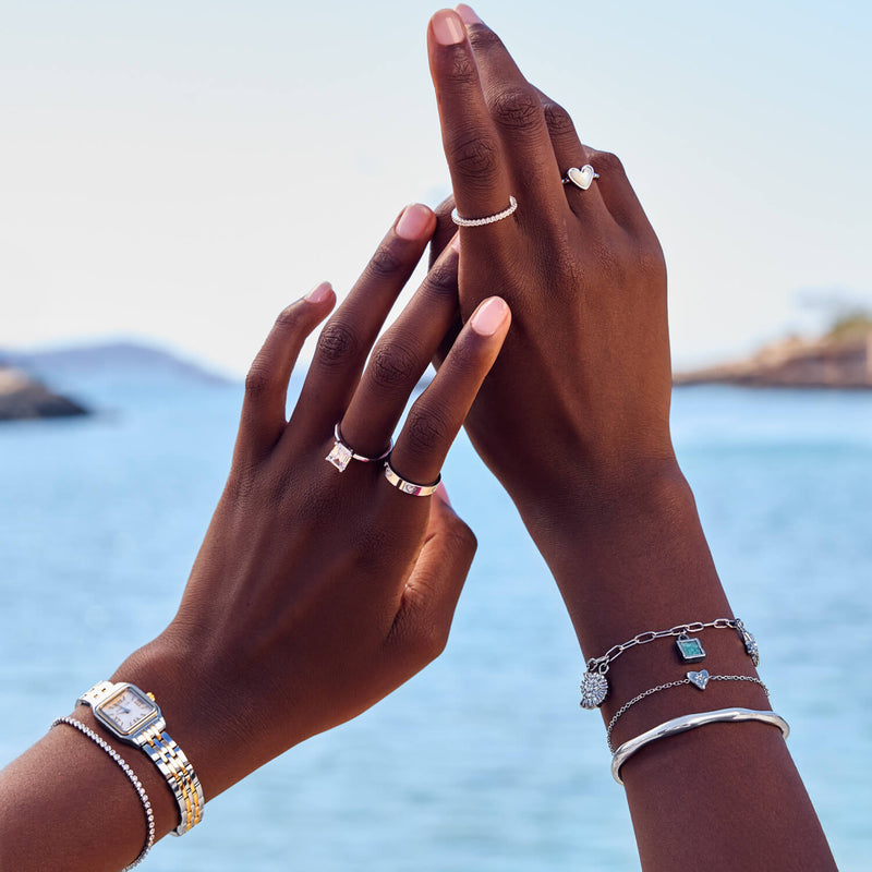 Molten Heart Made Mine Bracelet (Silver)