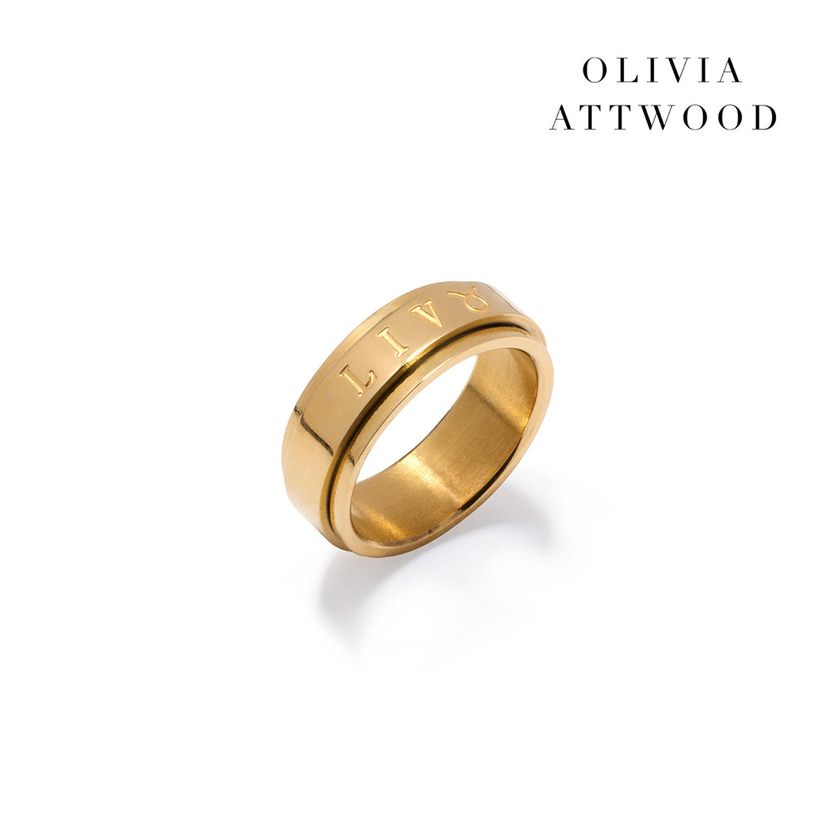 Custom Stamped Name Fidget Ring