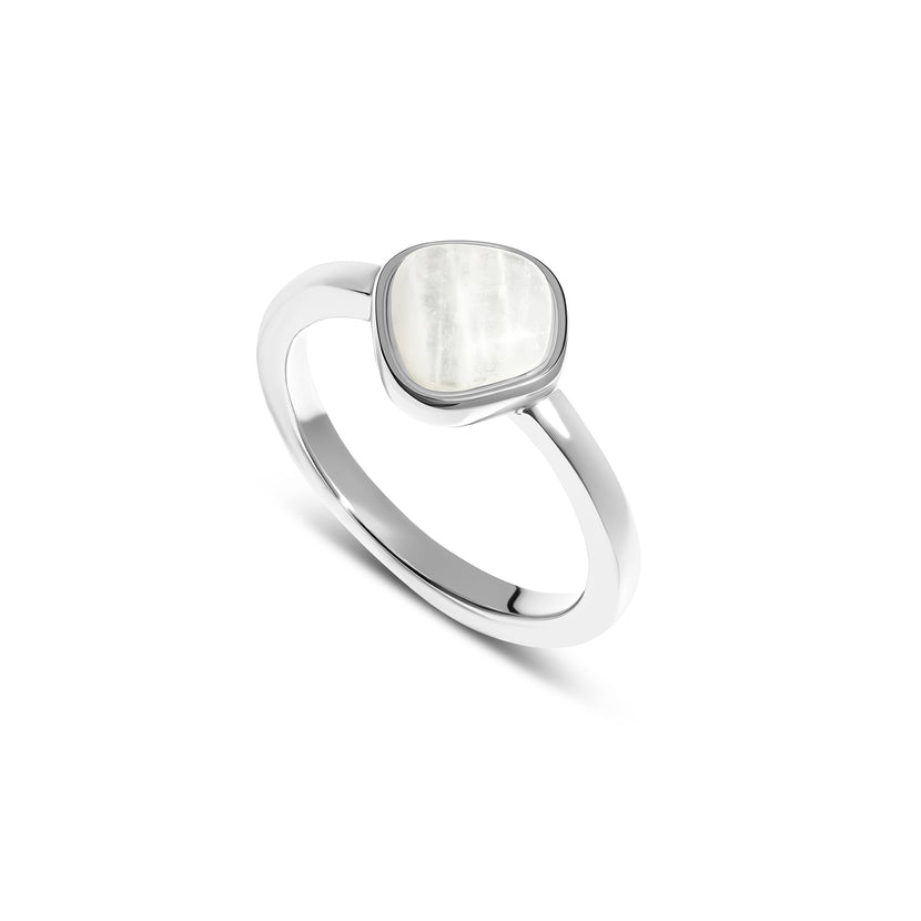 Organic Moonstone Ring (Silver)