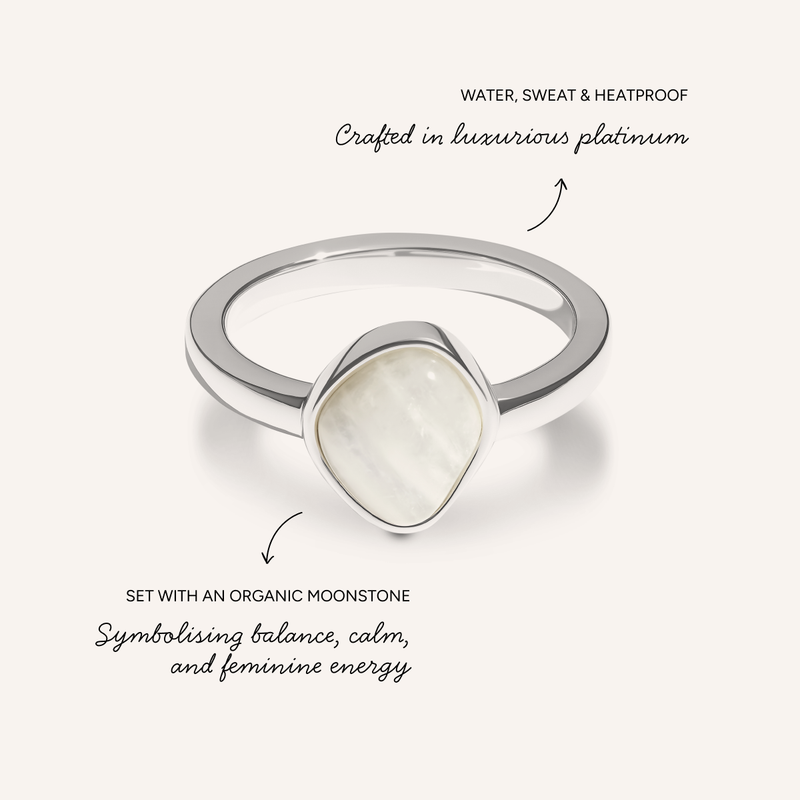 Organic Moonstone Ring (Silver)