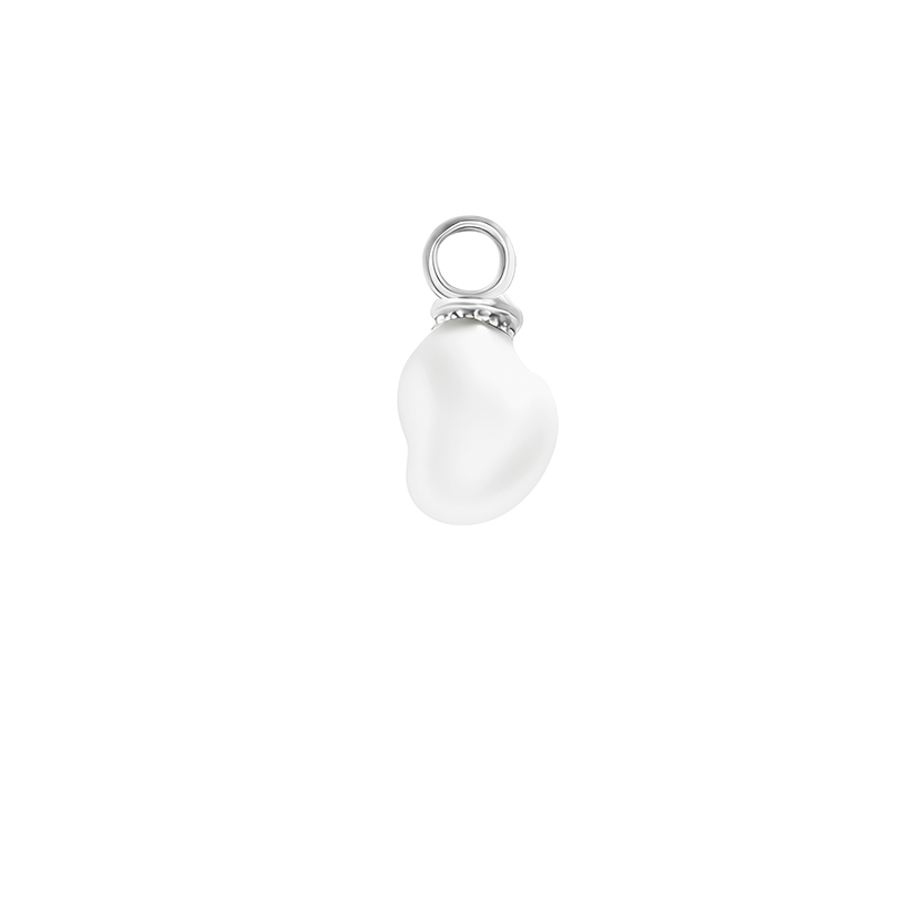 Written In The Sand Organic Pearl Charm (Silver)