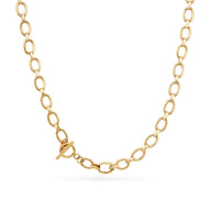 Oval Link Chain Necklace (Gold)