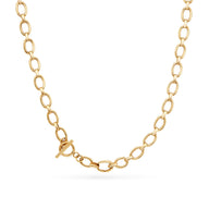 Oval Link Chain Necklace 16-18in (Gold)