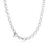 Oval Link Chain Necklace 16-18in (Silver)