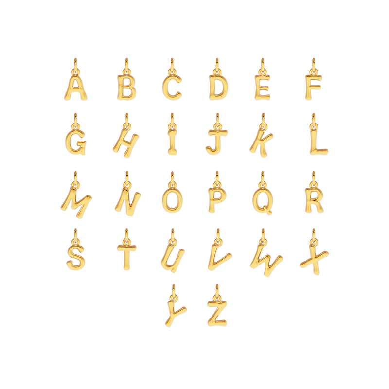 Made Mine Fine Charm - Molten Initial (Gold)