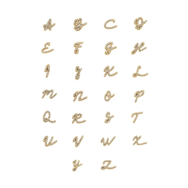 Made Mine Charms - Pave Initial Charms (Gold)