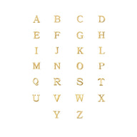 Initial Zip Pull Charm (Gold)