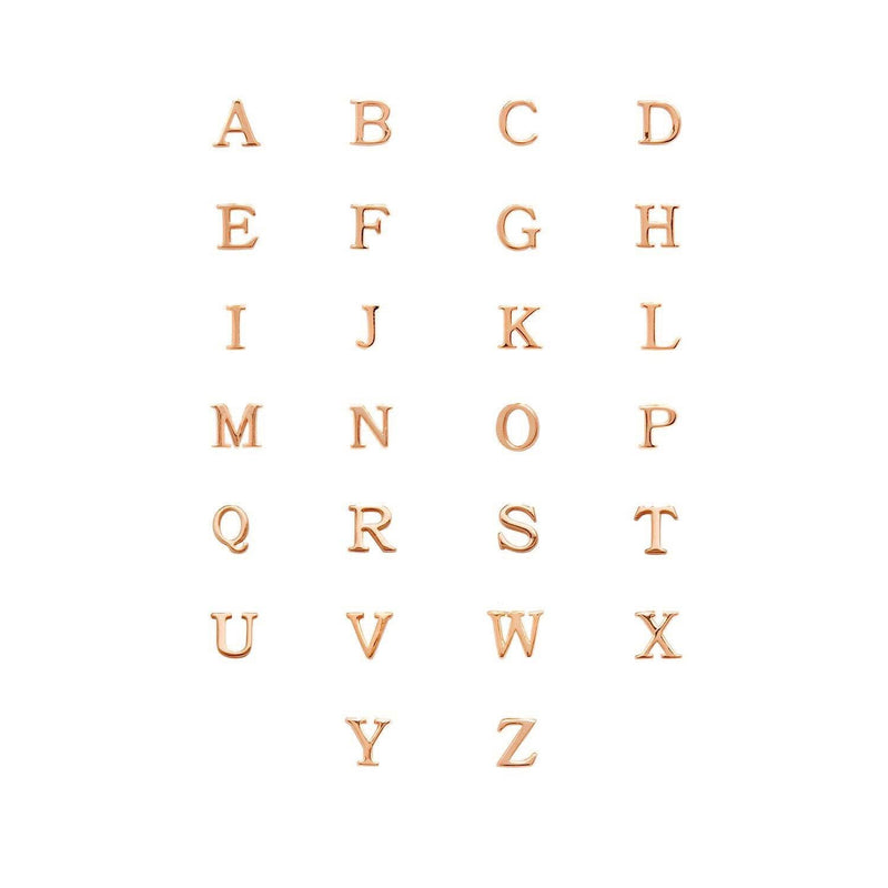 Made Mine Charms - Didot Initial Charm (Rose Gold)