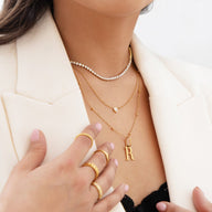 Mini Heart Birthstone Necklace (Gold)