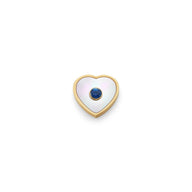 Pearl Heart Charms (Gold) - Initials