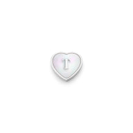Pearl Heart Charms (Silver) - Heart