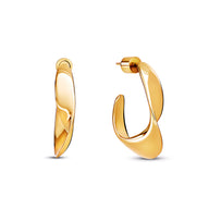 Twisted Organic Hoops (Gold)