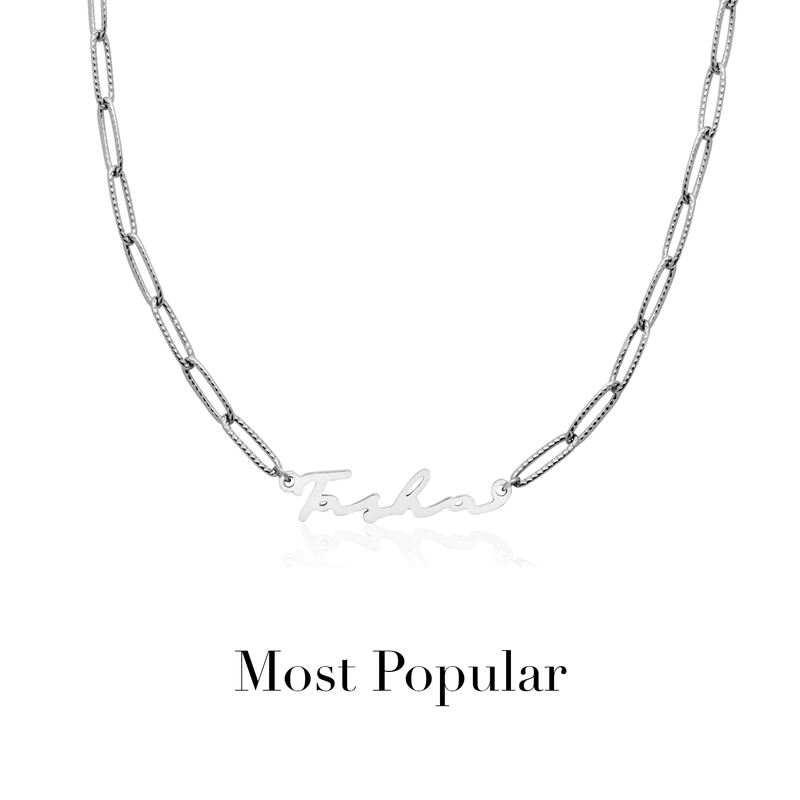 Signature Name Necklace - Silver