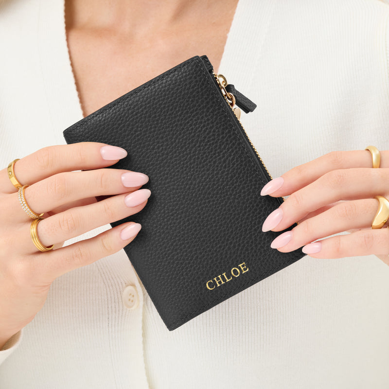 Leather Passport Holder (Black)