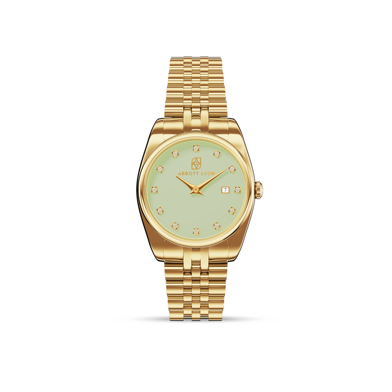 Mint Green Belgravia 30 Watch (Gold)