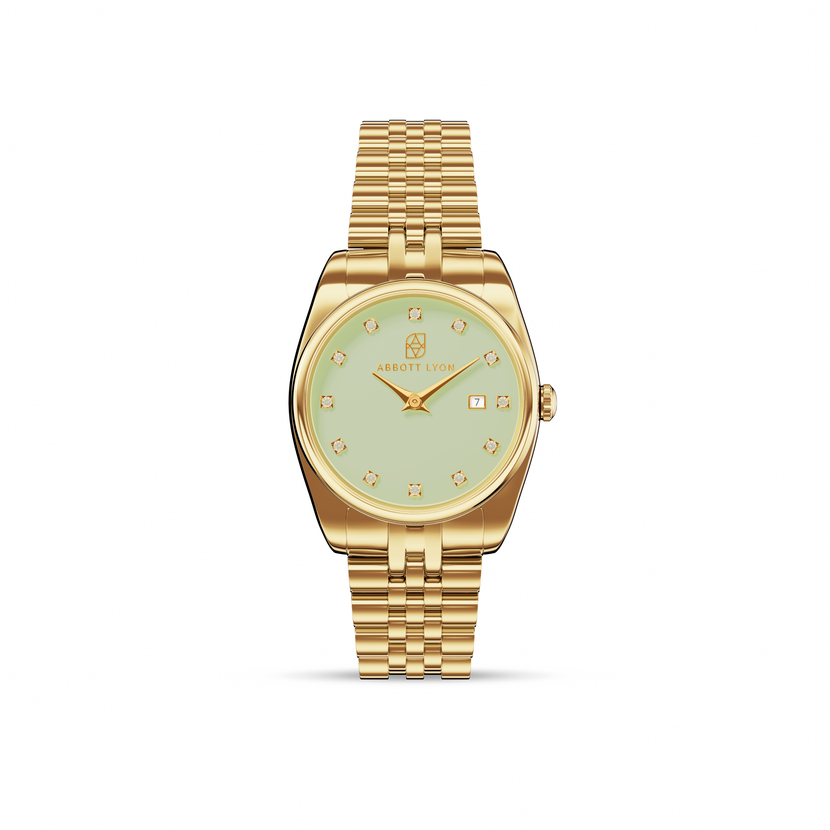 Mint Green Belgravia 30 Watch (Gold)