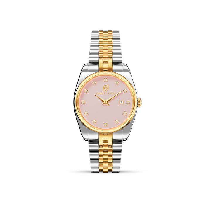 Pastel Pink Belgravia 30 Watch (Two Tone)