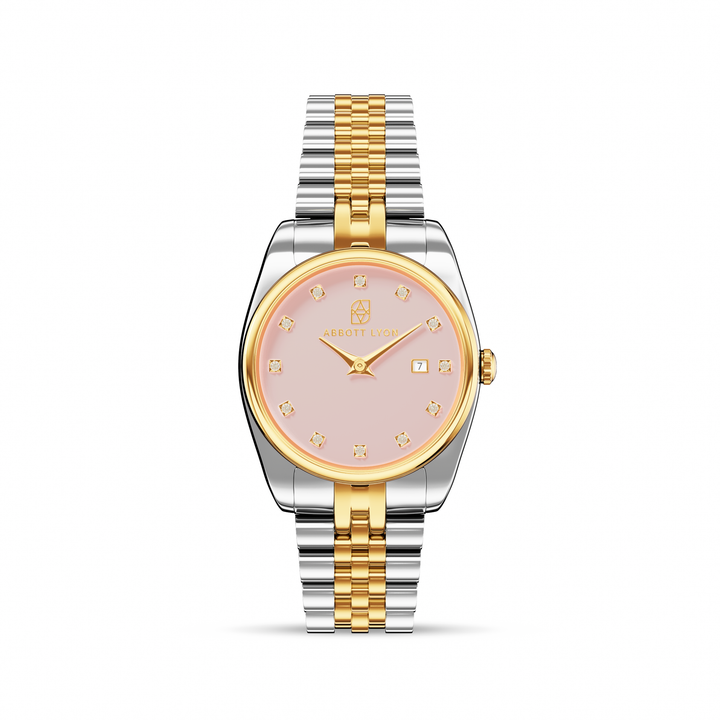 Pastel Pink Belgravia 30 Watch (Two Tone)