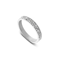 Pavé Crystal Heart Ring (Silver)