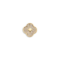 Shimmer Pavé Clover Charms (Gold) - Clover