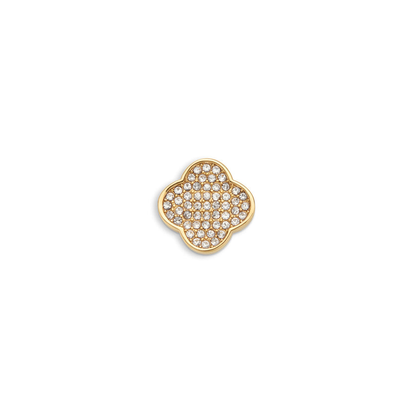 Shimmer Pavé Clover Charms (Gold) - Plain