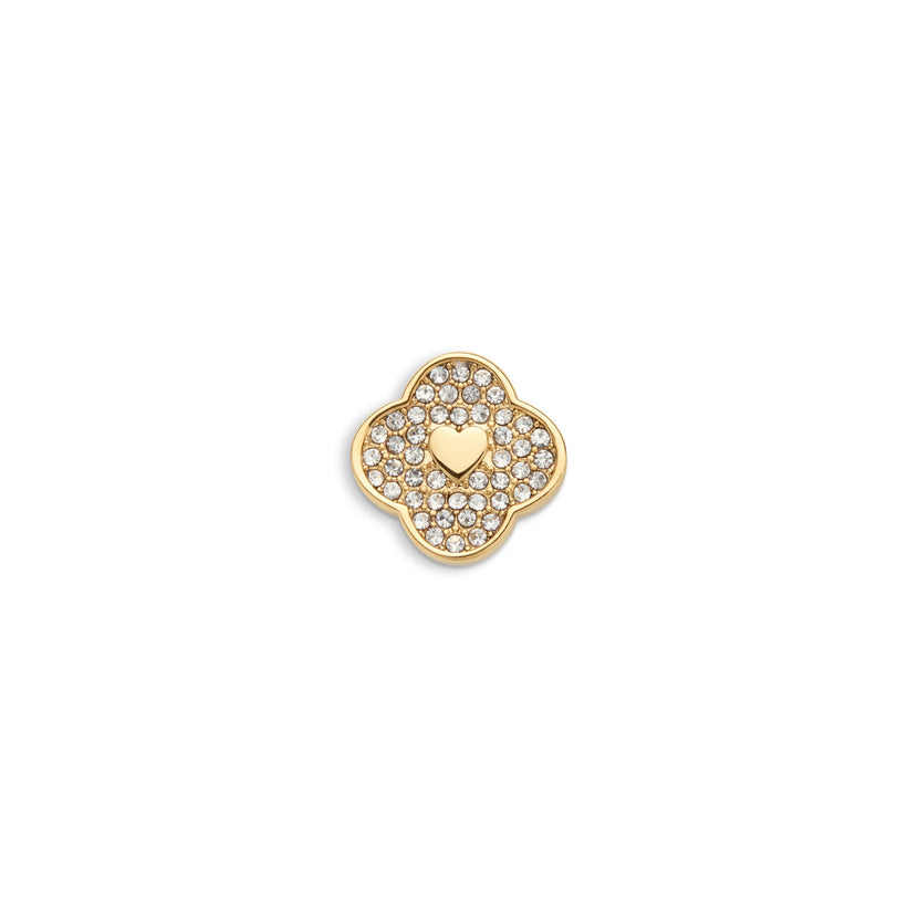Shimmer Pavé Clover Charms (Gold) - Initials