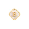 Rosette Pearl Clover Charms (Gold) - Initials