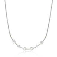 Pearl Custom Name Necklace (Silver)