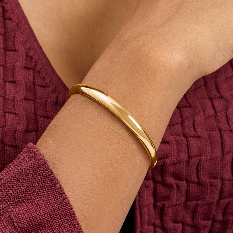 Domed Bangle (Gold)