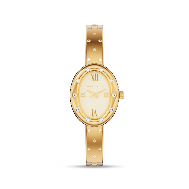 Polka Dot Crystal Watch (Gold)