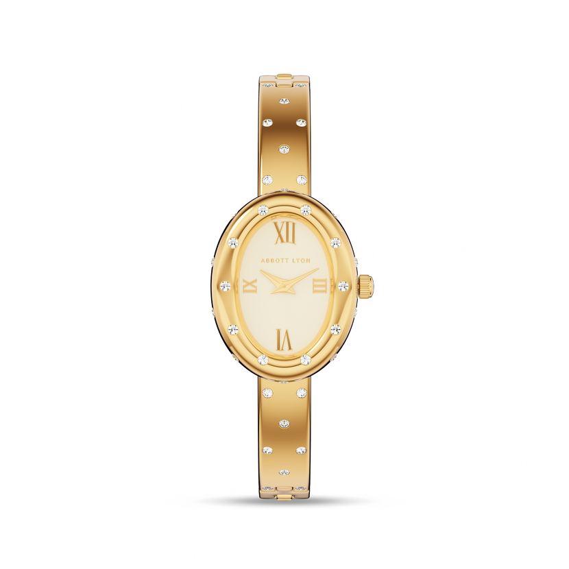 Polka Dot Crystal Watch (Gold)