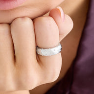 Polka Dot Crystal Ring (Silver)