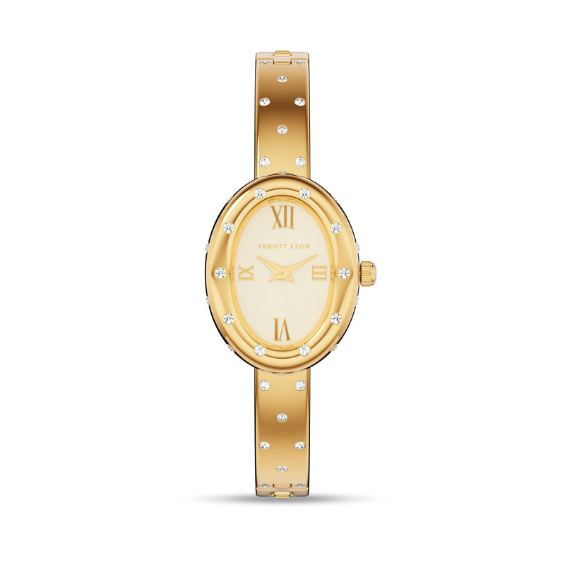 Polka Dot Crystal Watch (Gold)