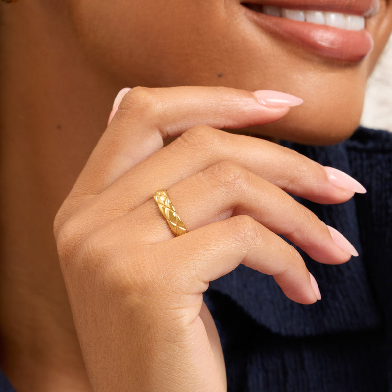 Quilted Ring (Gold)