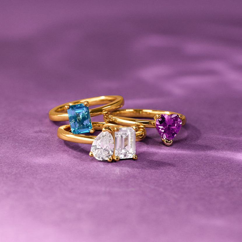 Birthstone Emerald Cut Legacy Ring 1ct (Gold)