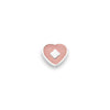 Rose Quartz Heart Charms (Silver) - Clover