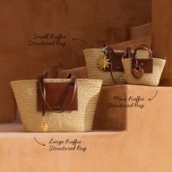 Kid's Raffia Style Structured Bag (Natural)