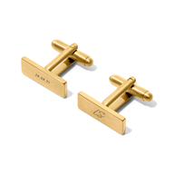 Men's Rectangular Engravable Cufflinks (Gold)